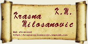 Krasna Milošanović vizit kartica